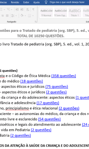 Sumário do Banco de Questões 10K