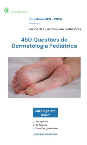 Capa do Banco de Questões sobre Dermatologia Pediátrica.