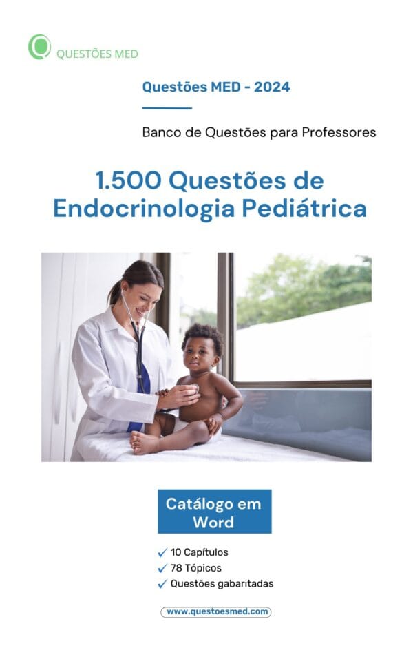 Capa do Banco de Questões sobre Endocrinologia Pediátrica.