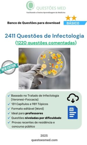 2411 Questões de Infectologia (1220 comentadas) em Word