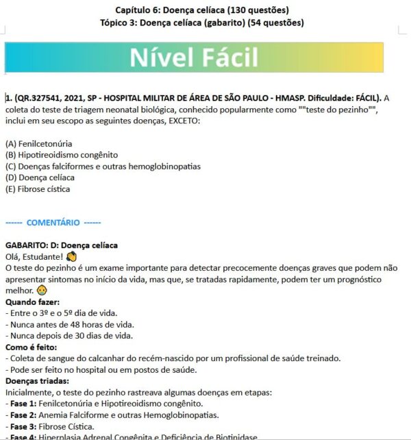 1303 Questões de Gastroenterologia Pediátrica (779 comentadas) - Imagem 2
