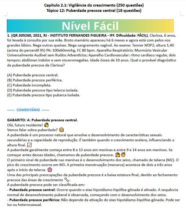 1659 Questões de Pediatria (979 comentadas) em Word vol. 1 - Imagem 2